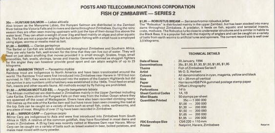 うなぎ海外切手FDC初日カバー
